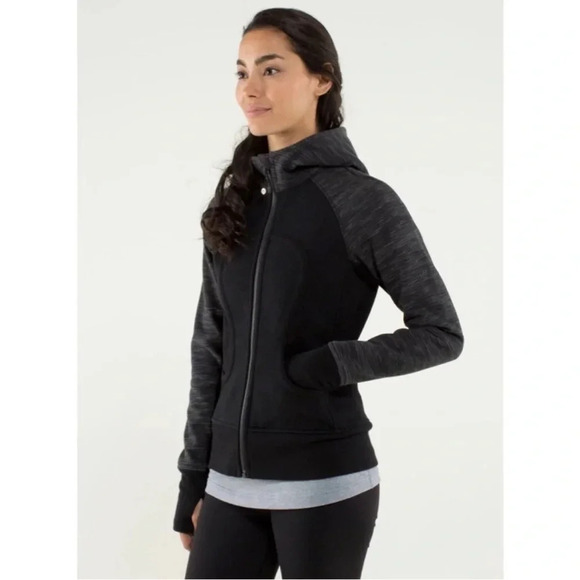 Lululemon Scuba Full Zip Hoodie Black & Space Gray 4 - Picture 2 of 12